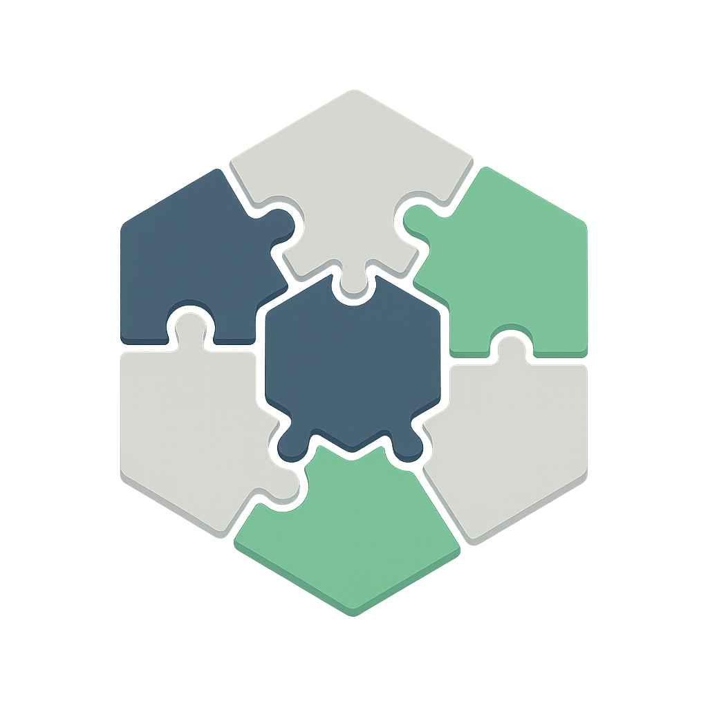 IlustraciÃ³n de piezas de puzzle encajadas, representando integraciÃ³n y colaboraciÃ³n. Representa imagen sobre nosotros