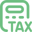 Icono de documento fiscal con texto "TAX"